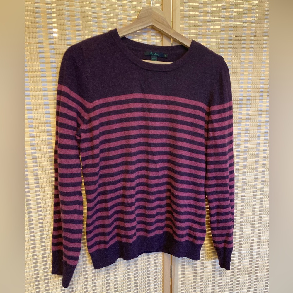 Boden Purple Striped Sweater